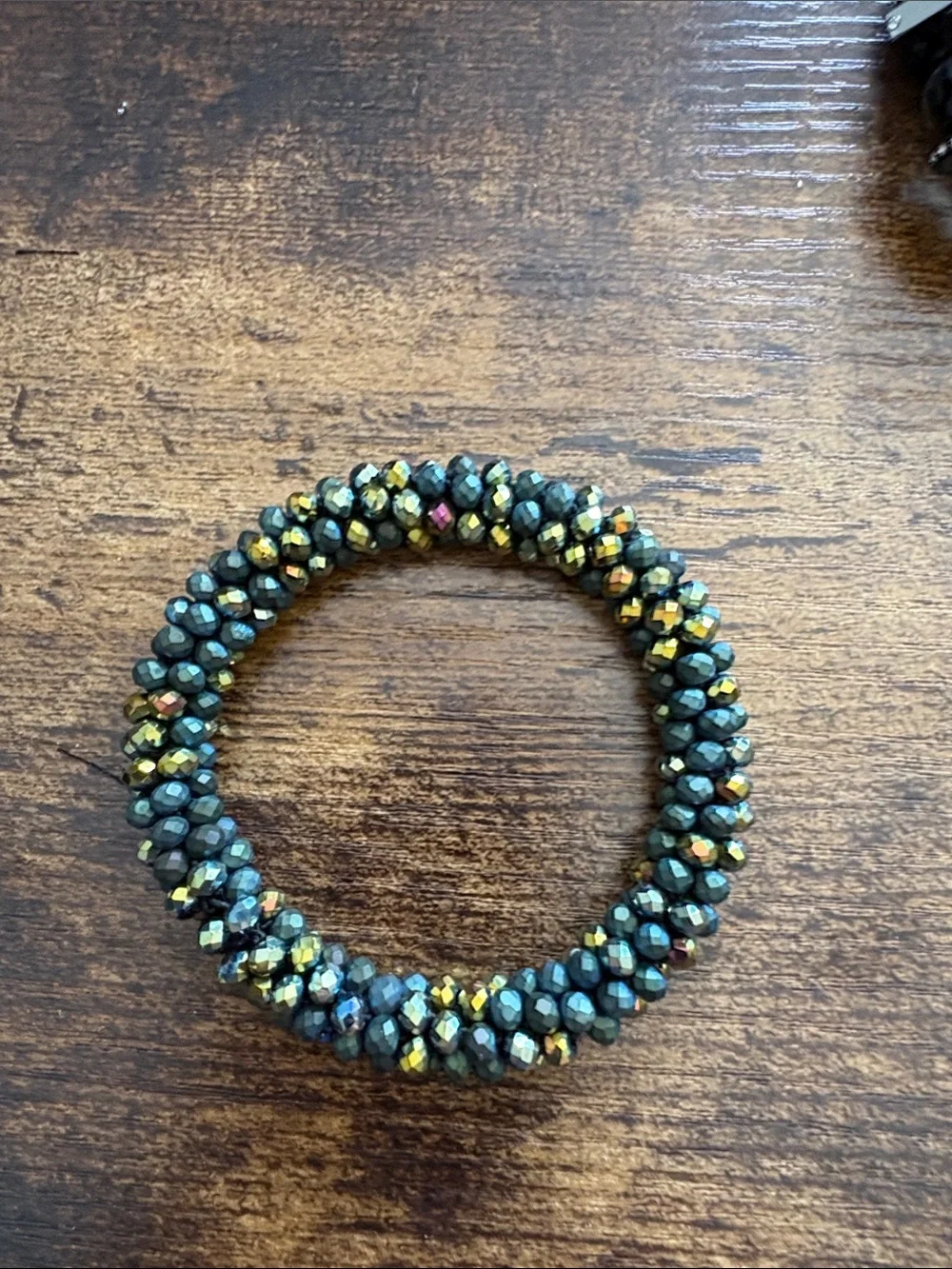 Simply Vera—Mixed Bead Stretch Bracelet Set - Black, Gold, Aqua, Gray